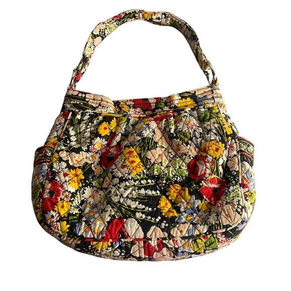 Vera Bradley Poppy Fields Reversible Floral Tote magnetic Purse Shoulder Bag - Picture 1 of 10
